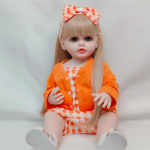 Realistlik Reborn Baby Girl t&auml;issilikoonist kehaga elutruu pikkade juustega nukk 55 CM 22 tolli printsess v&auml;ikelapse Bebe kingitus lastele