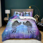 3D t&auml;histaeva sulgemustriga voodipesukomplekt, t&auml;hise plaadiga tr&uuml;kitud tekikate ja padjap&uuml;&uuml;r 2 v&otilde;i 3 eriti suurt AU240 * 270 kodukaunistus Baby 100x135cm
