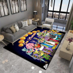 Uudne pehme elutoa ruudukujuline Jaapani multikas Son-Goku vaipm&auml;ng vannitoa k&ouml;&ouml;gi uksematt multifunktsionaalne libisemisvastane vaip. 40 cm x 60 cm