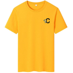 C Printed Man Fashion L&uuml;hikeste varrukatega T-s&auml;rk Casual Pure Cotton T-s&auml;rk S heleroheline v&auml;rv