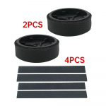 6 tk/partii 2 tk rattad ja 4 tk rehvinaha IRobot Braava 380T 320 321 jaoks Mint Plus 5200C jaoks Robotiosade puhastamiseks tarvikud