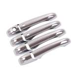 Preto brilhante Chrome Car Porta Handle Capa, Guarni&ccedil;&atilde;o Adesivo, Styling Acess&oacute;rios, Novo, Fit para Dodge Journey, 2009, 2010, 2011, 2012, silver no button