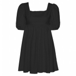 Kandiline krae, puhvis varrukas valge l&uuml;hike kleit naiste seljataga seksikad kleidid naiste sale 2023. aasta suvi hommikumantlid N&ouml;&ouml;riga avar kleit 28114 S must