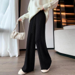 Vintage Fried Dough Twists Kootud villased p&uuml;ksid 2023 Uued kardinad laia s&auml;&auml;rega p&uuml;ksid Naiste kevadised ja s&uuml;gisesed sirge toruga p&uuml;ksid One Size must