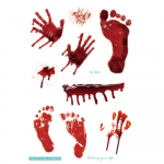 Halloweeni pidu Ajutised t&auml;toveeringud Zombi-meik Armihaav Verejooks T&auml;toveeringud Kleebised Lapsed Naised Mehed Cosplay DIY Kaunistused