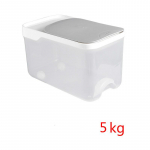 Suletud riisi &auml;mber Niiskuse- ja putukakindel riisikarp kaanega paksendatud l&auml;bipaistvast plastikust hoiukastiga 5kg
