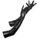 1 paar naiste kindad, sile kunstnahk, &uuml;hev&auml;rviline, t&auml;isv&auml;rvilised s&otilde;rmed, elastsed k&uuml;&uuml;narnuki pikkused &ouml;&ouml;klubi Cosplay esinemisrekvisiidid. One size must