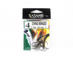 Sasame F-724A Chinu Ringed Offset konks, must suurus 4 (2103)