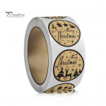 1 rull-j&otilde;uluteemalise pitseri etikett isekleepuv Tugev kleepuv rikkaliku v&auml;rviga isetegemise kinkekarbi pakendi etiketi kleebis