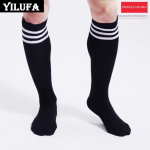 Unisex meeste sokid mustad valged triibulised spordisokid mugavad puuvillased triibulised sokid mustad Sissy gei porno sokid Cosplay must