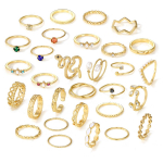 26 t&uuml;kki S&otilde;rmused Teemandid Luksuslikud P&auml;rlid S&otilde;rmuste Komplekt Roheline V&auml;&auml;riskivide S&otilde;rmused T&uuml;drukutele S&otilde;rmused &Otilde;htus&ouml;&ouml;gi tarvikud kuld