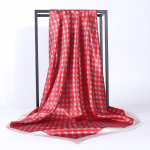 Kvaliteetsed luksuslikud siidist sallid peapael Sallid kaelasall naistele kett siidist sall naiste dekoratiivne sall 90*90cm punane