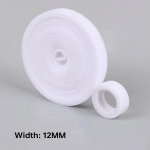 5M/rull 12mm laiusega kaabliorganisaator USB kaablikerija haldus nailonist vaba l&otilde;igatud sidemed hiire k&otilde;rvaklappide juhtmestiku kaablisidemed 5m valge