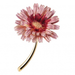 P&auml;evalillepross Realistlik lillekujuline detailid Dekoratiivne peen roostevaba roostevastane sile, naiste mantli krae kujunduspross roosa