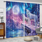 Metsik Hunt Loom &Uuml;mmargune S&auml;rav Kuu Odavad Aknakardinad Rulood elutuppa Lapsed Magamistoa Vannitoa K&ouml;&ouml;k Uks Kodukaunistus W65X60H(cm)X2Pcs&Hook