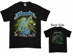 1988 Metallica ja Justice For All tuur Must kahepoolne unisex T-s&auml;rk XL