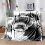 Multifilm Prantsuse pitbull koera lemmiklooma pehme pl&uuml;&uuml;sist tekk, flanelltekk elutuppa magamistoa voodi diivani piknikukate 75x100cm (30x40inch)