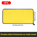 SEAMETAL 400GSM 100*50cm korallifliisist autopesur&auml;tik Super imav pehme auto puhastusr&auml;tik p&uuml;hkimislapp autohooldus 1pc 100*50cm kollane/hall v&auml;rv