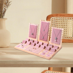 Ehete hoiualus, kaelakee vitriin, 15,3 x 9,2 x 9 tolli, roosa poe jaoks