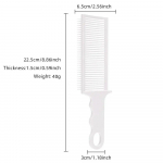 Meeste Barber Flat Top pleekiv kamm valge Professionaalsed juuste kujundamise kammid Antistaatilised juuste l&otilde;ikamine tuhmumiskamm Salongi Juuksuri t&ouml;&ouml;riistad