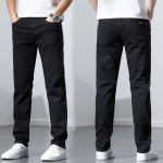 Mustad teksad Meeste Trend Mitmek&uuml;lgsed &otilde;hukesed sirged p&uuml;ksid Meeste Uued Noorte Klassikalised Must Denim Uued Meeste P&uuml;ksid 28