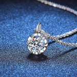 D V&auml;rv 1/2 Carat VVS Moissanite ripats kaelakee kroon Moissanita Lab teemant kalliskivi kaelakee Chian S925 h&otilde;be peened ehted 1 Carat