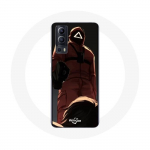 Vivo Y72 Squid Game Red Soldier &uuml;mbris kolmnurkse maskiga