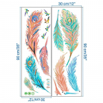 Seina kleepimine V&auml;rvitud &otilde;limaal Loovv&auml;rviline sulgede elutuba Magamistoa dekoratiivmaal A