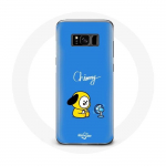 Coque pour Samsung Galaxy S8 Bangtan BTS BT21 Chimmy Jimin Fond Bleu