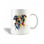 Mug en C&eacute;ramique Chien Color&eacute; Peinture Chien Multicolore Art Mural Bricolage Artisanat