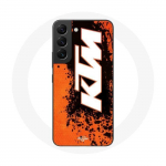 &Uuml;mbris Samsung Galaxy S22 KTM Logo valge oranži taustaga