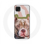&Uuml;mbris Samsung Galaxy A22 5G Brown Pitbull Dog jaoks