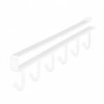 6 konksu K&ouml;&ouml;gikapp Seinale riputatav tassihoidja Riiul Hoiuriiuli korraldaja must