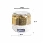 P&ouml;&ouml;ratav teraviljakambriga hoiukast Kodumajapidamises kasutatav suletud putukate ja niiskusekindel riisihoidla valge