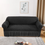 1/2/3/4 kohaline volangidega seersucker diivanikate elutuppa Paks elastne &uuml;hev&auml;rviline veniv diivanikate Diivani tugitooli katted 1 Seater 90-140cm