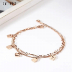 S&uuml;damekujulised k&auml;ev&otilde;rud naistele roostevabast terasest ehted l&uuml;lidega k&auml;ev&otilde;ru naiste ehtetarvikud Rose gold