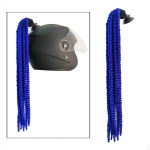 Rastablokkide kiiver hobusesaba punutud motokrossi jalgratta punk juuste kaunistus Deep Blue