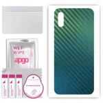 apgo Protective Skin Sticker for the back compatible with Xiaomi Redmi 9A Sport, Wrap Film, Foil, Vinyl - Pattern Carbon Chameleon CAKA1