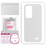 apgo Protective Skin Sticker for the back compatible with Ulefone Armor 11T, Wrap Film, Foil, Vinyl - Pattern Transparent Carbon