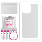 apgo Protective Skin Sticker for the back compatible with Apple iPhone 14 Pro, Wrap Film, Foil, Vinyl - Pattern Transparent Carbon