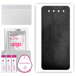 apgo Protective Skin Sticker for the back compatible with vivo NEX Dual Display, Wrap Film, Foil, Vinyl - Pattern Black Leather