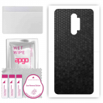 apgo Protective Skin Sticker for the back compatible with Realme X2 Pro, Wrap Film, Foil, Vinyl - Pattern Black Honeycomb