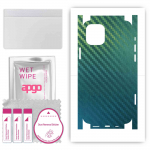 apgo Protective Skin Sticker for the back+sides compatible with Apple iPhone 12, Full Wrap Film, Foil, Vinyl - Pattern Carbon Chameleon CAKA1
