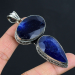 Safiir V&auml;&auml;riskivi Ripats Massiivne 925 Sterling H&otilde;be Ripats Ehted Kingitus Unisexile