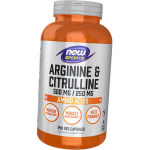 Arginiin ja Tsitrulliin, Arginine & Citrulline, Now Foods (27128003) 240vcaps