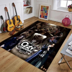Ozzy Osbourne'i B&auml;ndi Tr&uuml;kitud Vaip Elutuba Magamistuba Moodne ja Esteetiline Libisemiskindel Vaip Fotograafia Rekvisiidid S&uuml;nnip&auml;evakingitus 90cm by 60cm