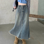 Vintage teksariidest seelik merineitsi all&auml;&auml;rega pirnikujulistele naistele L