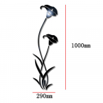 3D isetehtud lillekujuline akr&uuml;&uuml;list seinakleebis Kaasaegne kleebiste kaunistus must