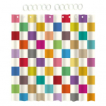 1 komplekt mitme konksudega du&scaron;ikardinaga V&auml;rviline geomeetriline print Veekindel takistab niiskuse v&auml;ljap&auml;&auml;su A