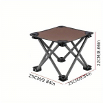 1 tk v&auml;likokkuklapitav tool, kaasaskantav Mazar majapidamises v&auml;ike taburet, matka- ja ises&otilde;iduvarustus, multifunktsionaalne nelja nurgaga taburet v&auml;ike Mazar pruun